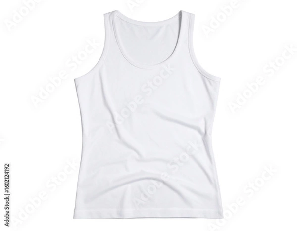 Fototapeta Casual Everyday Tank Top – Subtle Folds and Worn Texture, Top-Down Perspective