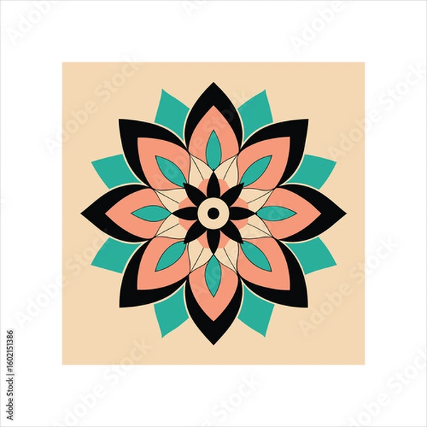 Obraz Intricate asymmetrical geometric mandala design