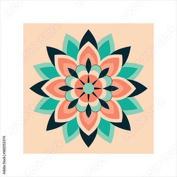 Obraz Intricate asymmetrical geometric mandala design