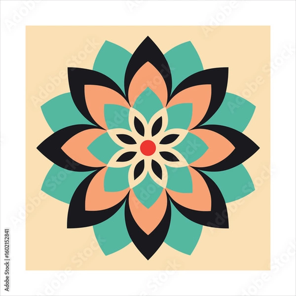 Obraz Intricate asymmetrical geometric mandala design