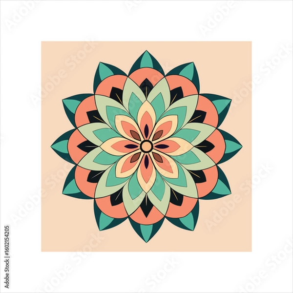 Obraz Intricate asymmetrical geometric mandala design