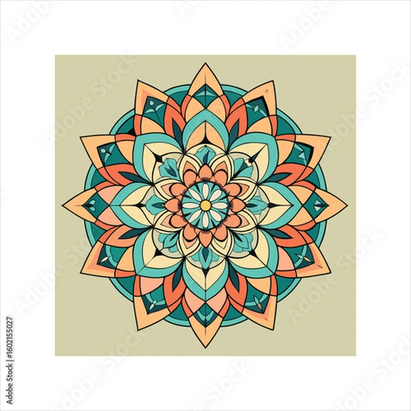 Obraz Intricate asymmetrical geometric mandala design