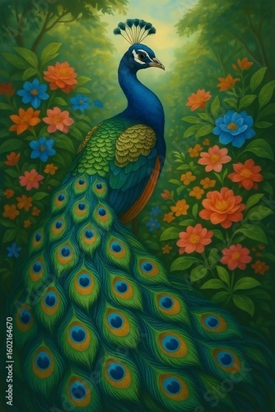 Fototapeta peacock in the park