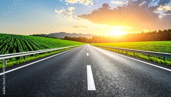 Fototapeta Scenic highway at sunset