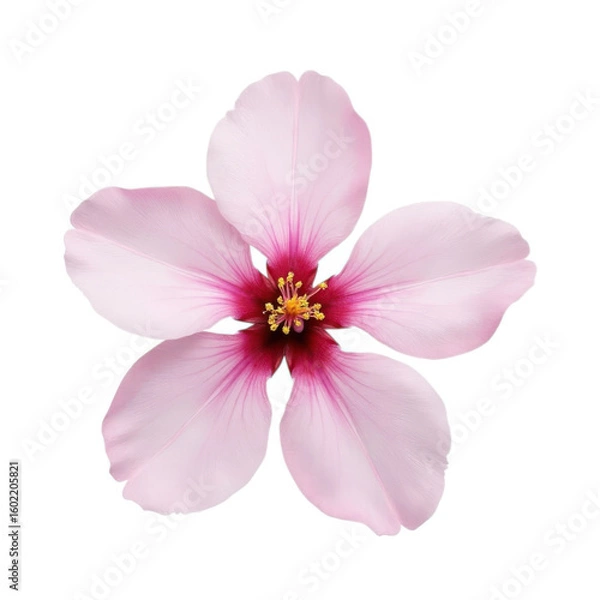 Obraz Delicate pink almond blossom flower isolated on transparent background