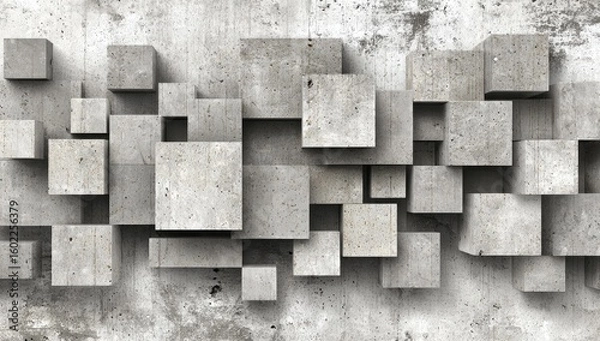 Obraz Abstract concrete blocks on textured wall