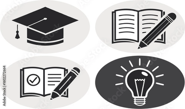 Fototapeta Master knowledge and spark innovation with these essential educational and creative icons.