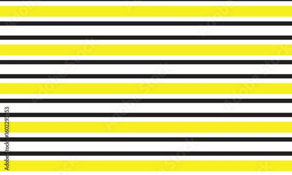Obraz  Abstract yellow and black colour horizontal line pattern with white background.
