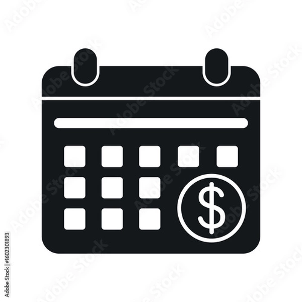 Obraz finance calendar flat vector icon