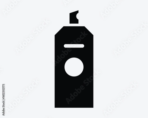 Fototapeta Spraycan Spray Can Graffitti Bugspray Bug Insect Repellent Deodorant Bottle Container Nozzle Liquid Icon Sign Symbol Black White Illustration Graphic
