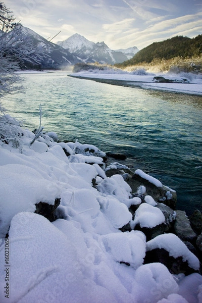 Obraz winterliches Allgäu, lechtal