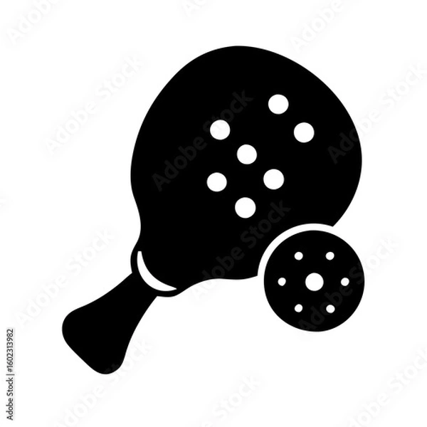 Fototapeta Black silhouette design of a lollipop and cookie dessert combination image icon vector