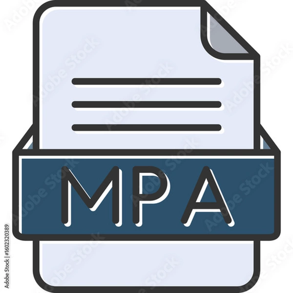 Obraz MPA File Format Vector Icon Design