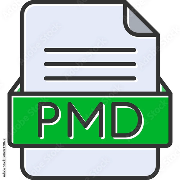 Obraz PMD File Format Vector Icon Design