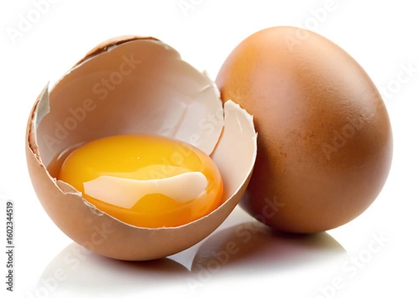 Fototapeta     broken egg shell isolated on white background PNG, AI GENERATED