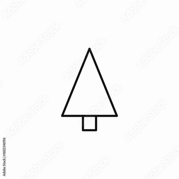 Fototapeta triangle tree icon sign vector