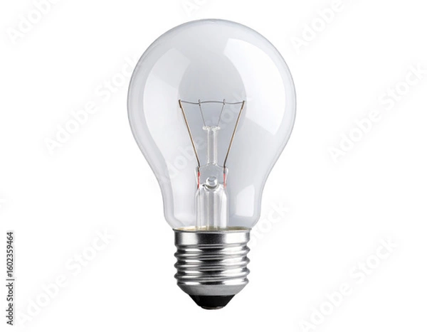 Fototapeta Isolated Light Bulb Turned Off on Dark Background