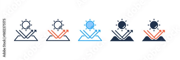 Obraz Uv icon set multiple style collection