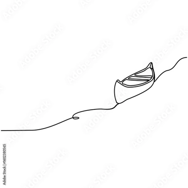 Obraz canoe line art.eps