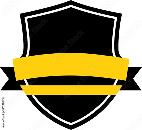 Obraz shield with ribbon
