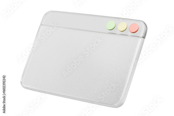 Fototapeta 3d web browser window icon. Minimal cartoon web browser liquid glass style isolated on white transparent background. Interface UX, UI. Web browser windows concept. 3d render.