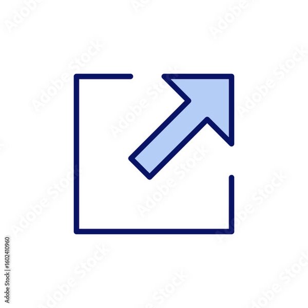 Fototapeta External link icon vector. link sign and symbol. hyperlink symbol