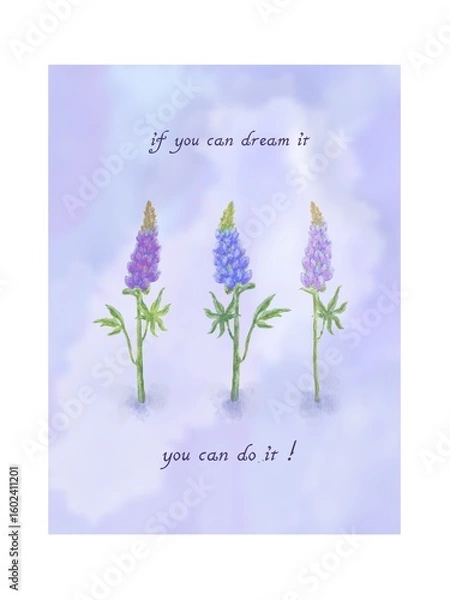 Obraz card with flowers