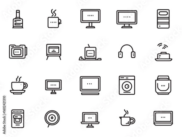 Obraz Remote Hustle Simple 2D Line Design Pack