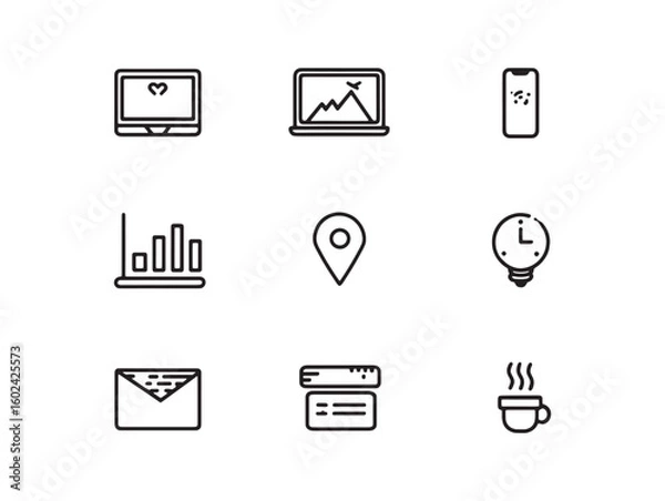 Fototapeta Remote Work Warrior Ultra Minimalist 2D Bundle