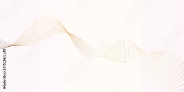 Fototapeta Abstract vector modern gradient white background with grey wavy lines Abstract vector modern background