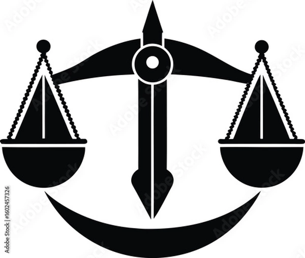 Fototapeta ruler scale silhouette logo icon vector art
