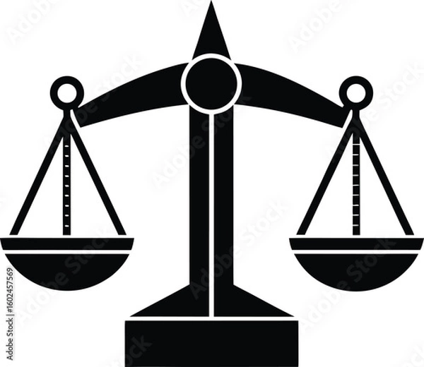 Fototapeta ruler scale silhouette logo icon vector art