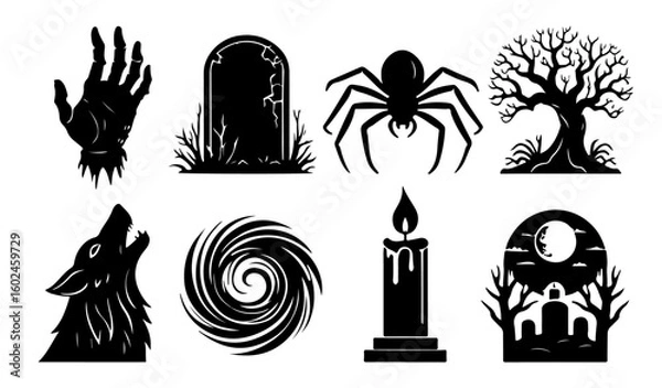 Fototapeta Abstract Figure Silhouette Minimalist Vector Design with Dark Aesthetic silhouette