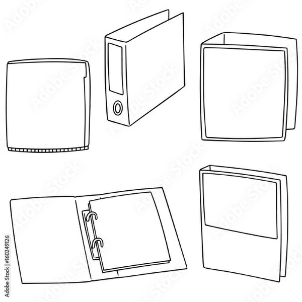 Fototapeta vector set of folder