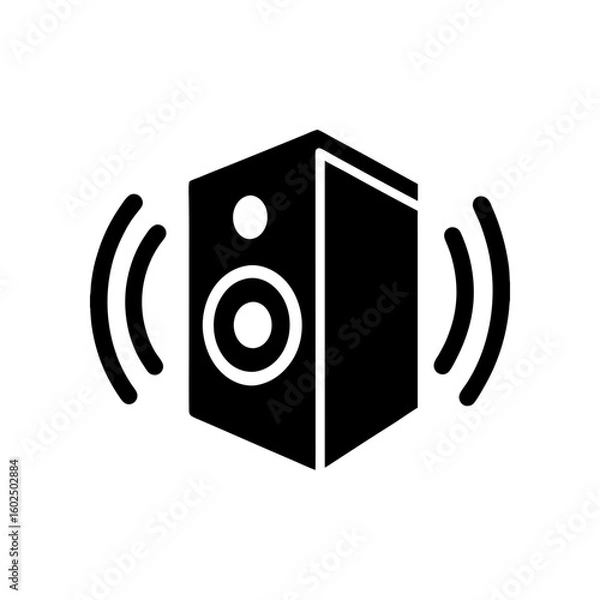 Obraz speaker sound waves icon vector  