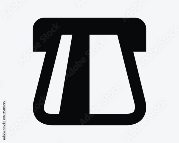 Fototapeta Parking Ticket Card Slot Credit Debit Swipe Magnetic Insert Machine Hole Line Outline Shape Pay Fees Icon Sign Symbol Black White Illustration Graphic