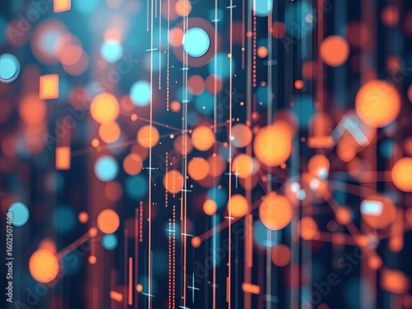 Obraz abstract technology big data background concept made from AI