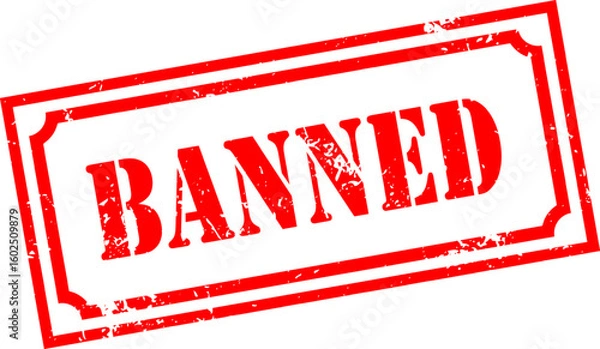 Obraz Grunge stamp banned