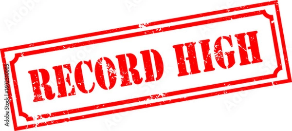Obraz Grunge stamp record high