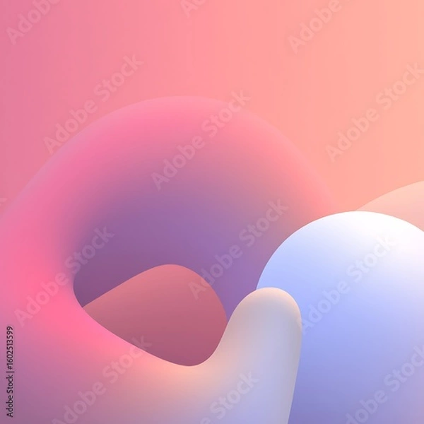 Fototapeta Smooth Fluid Shapes Gradient Abstract Background image