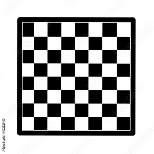 Obraz chess board vector on white background