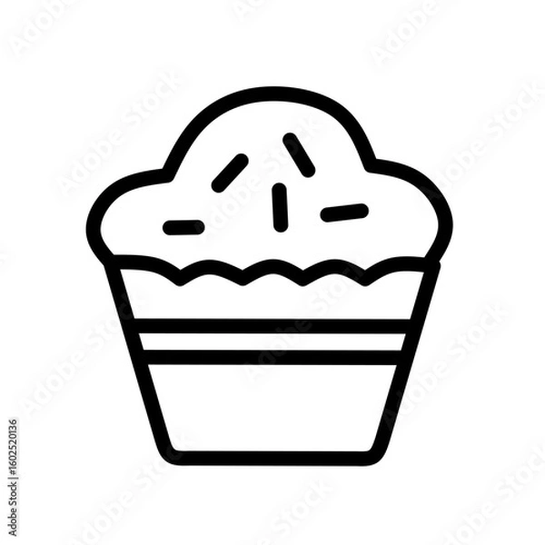 Obraz cupcake icon vector on white background