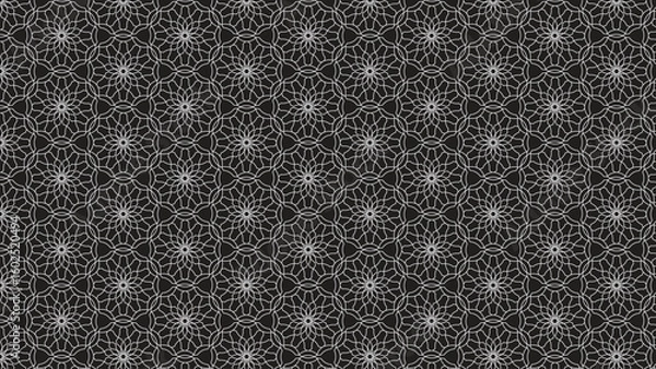 Fototapeta Seamless luxury black seamless vector with structured geometry in black line art style, suitable for packaging, apps, and decorative prints