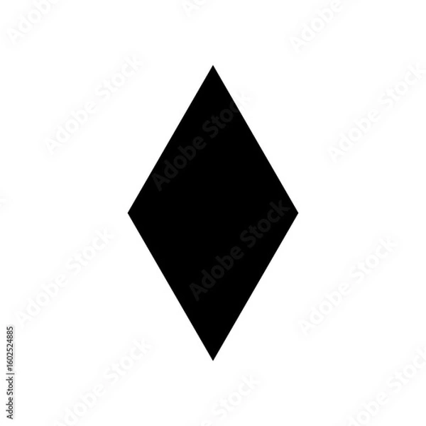 Obraz Black rhomb or rhombus shape icon