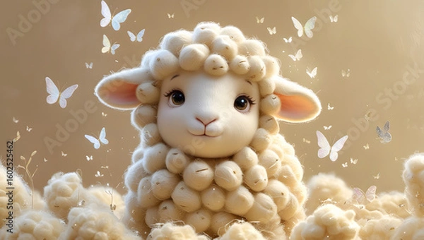 Obraz cute little sheep