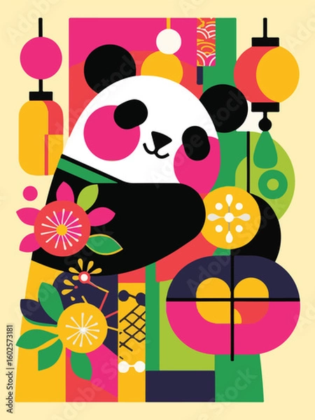 Obraz Cute panda vector creative design 02