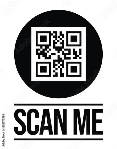 Fototapeta Scan QR code icon. Digital scanning qr code. QR code scan for smartphone. QR code for payment. Scan QR code symbol