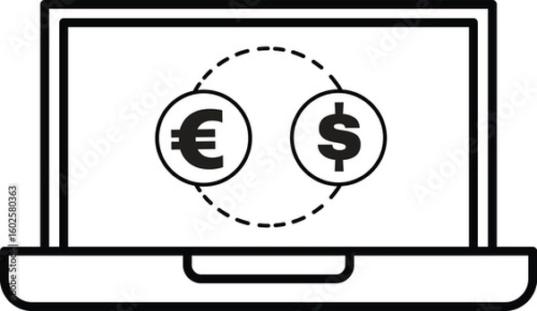 Obraz Dollar Coin Cash Money Management Financial Growth Concept Design Vector Illustration