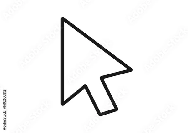 Fototapeta 白いマウスポインタの単体イラスト