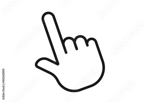 Fototapeta 指をさしている右手の単体イラスト